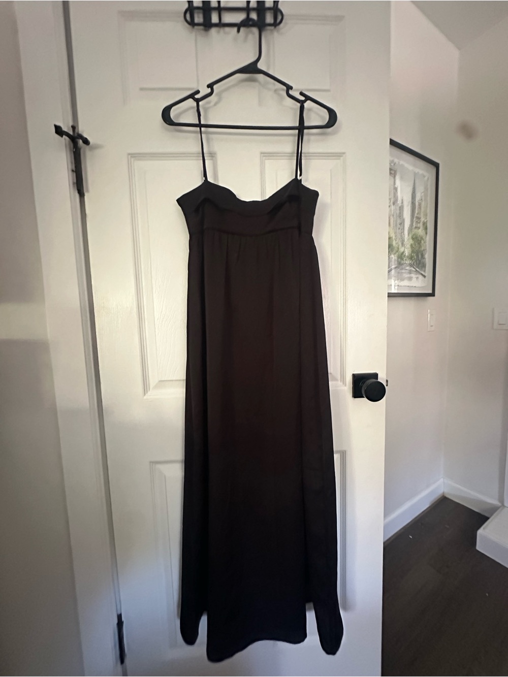 Princess Polly Black Spaghetti Strap Maxi Dress